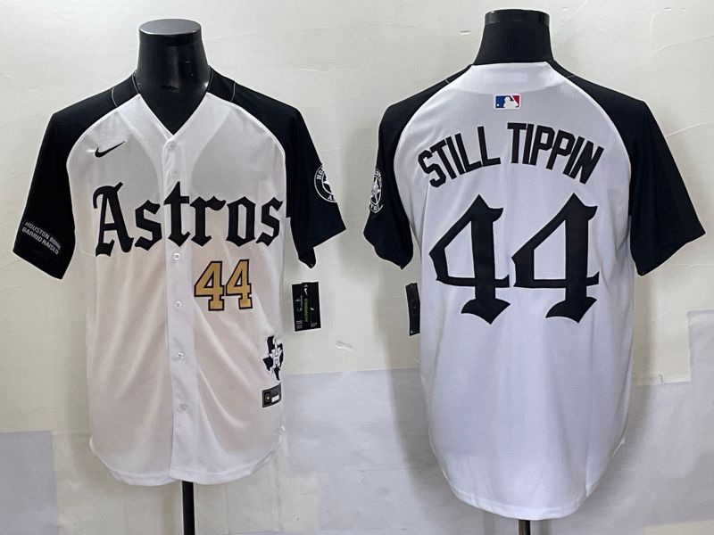 Men 2025 Houston Astros 44 Still Tippin White Black Five generations Joint Name Nike MLB Jersey style 5